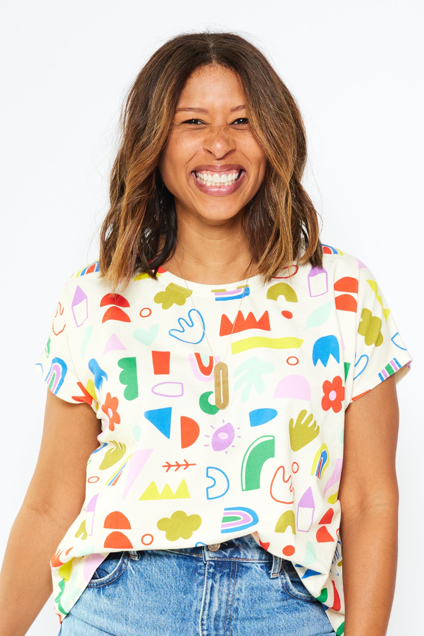 Short Sleeve Organic Every Day Top - Doodles