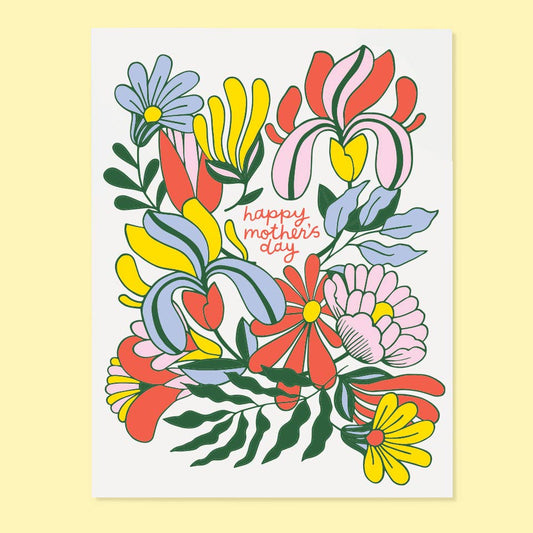 Floral Mother's Day Card - Blank Inside