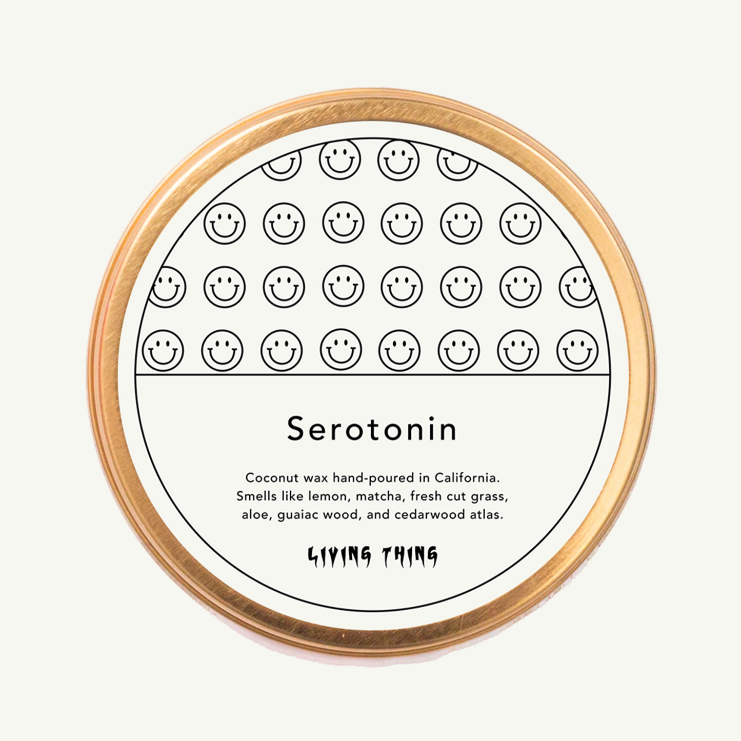 Serotonin Candle Travel Tin: Lemon, Grass + Cedar Atlas