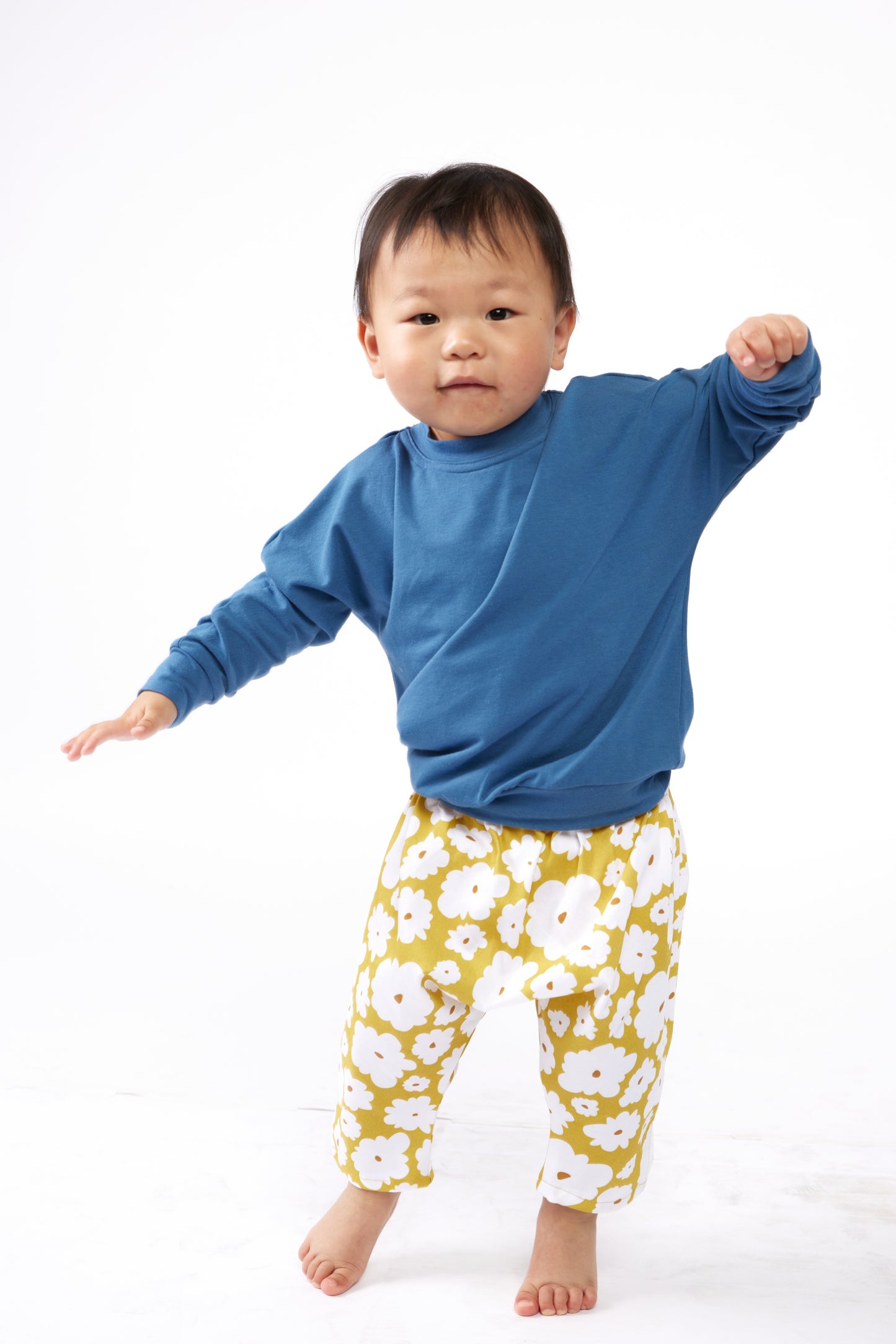 Baby & Toddler Organic Play Pants - Gold Bloom