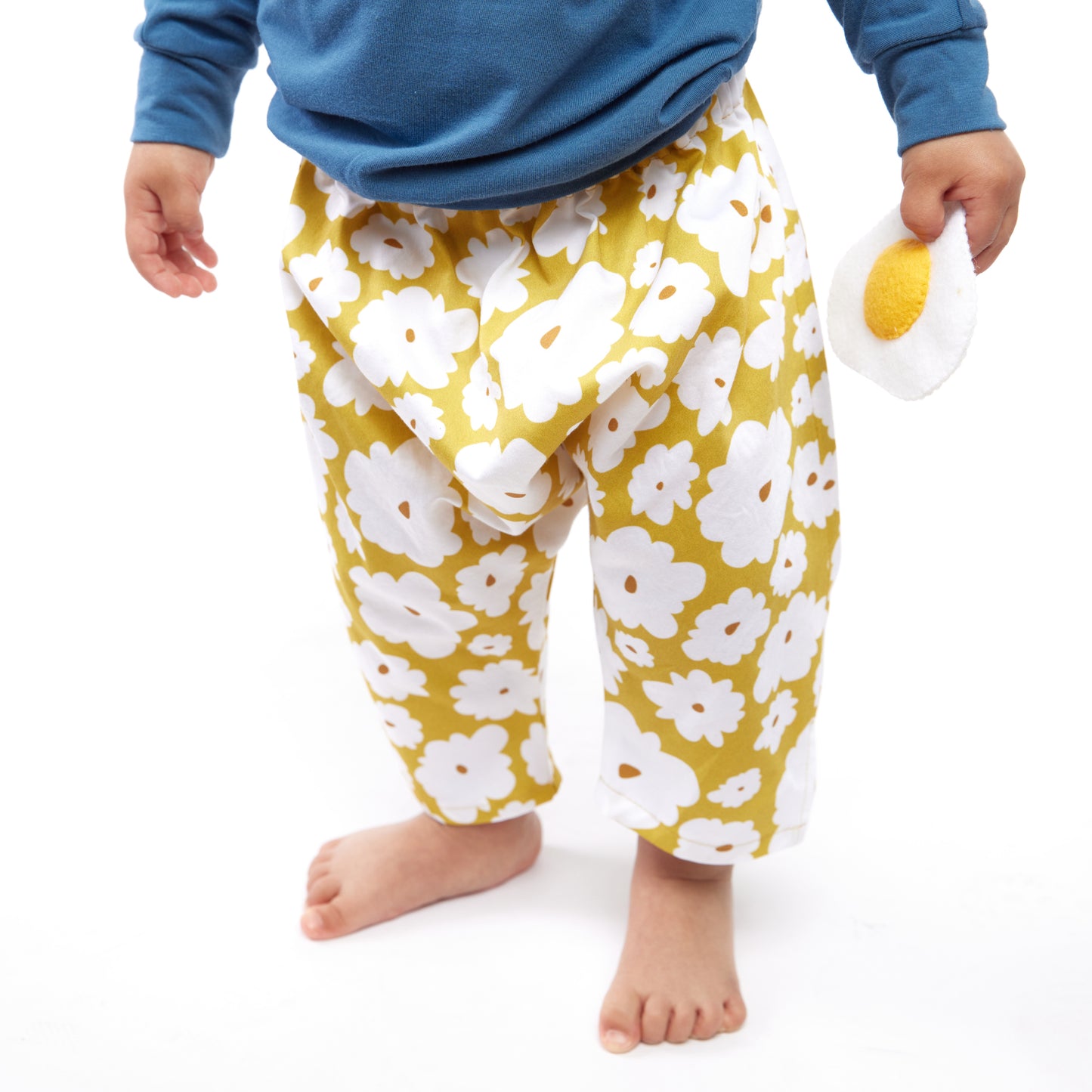 Baby & Toddler Organic Play Pants - Gold Bloom