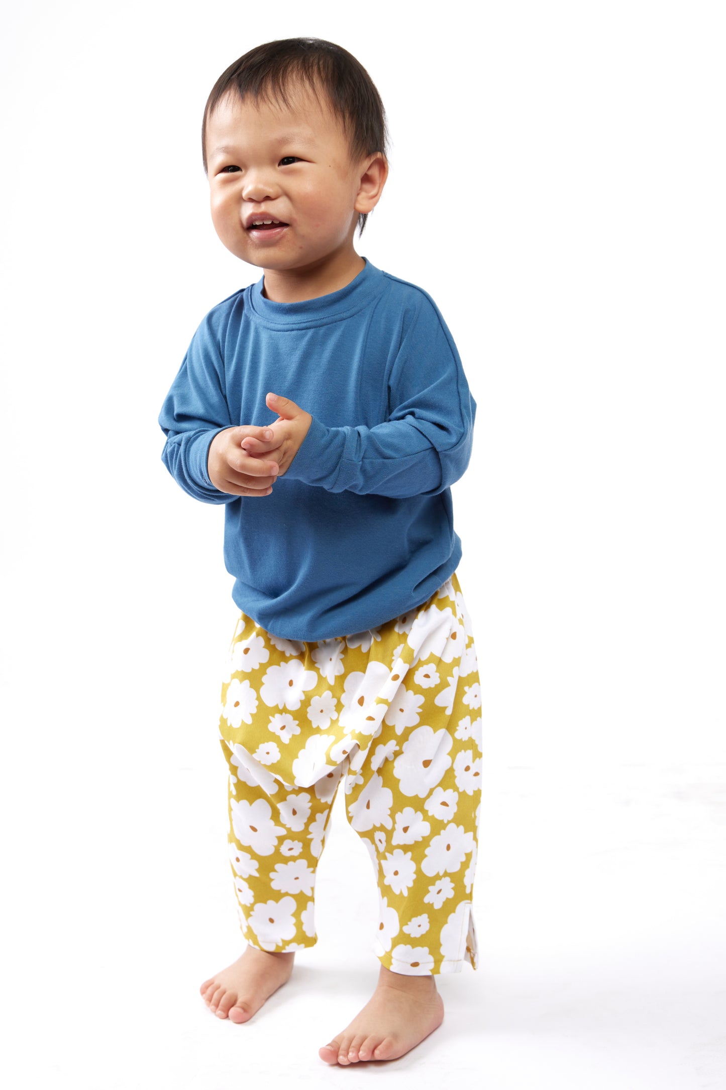 Baby & Toddler Organic Play Pants - Gold Bloom